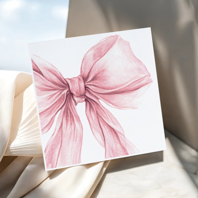 Servilleta De Papel Aniversario del Chica de Bow Rosado de Rubor super (Subido por el creador)