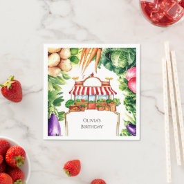 Servilleta De Papel Aniversario del mercado de granjeros cultivados lo