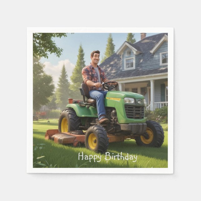 Servilleta De Papel Aniversario del nacimiento de Lawnmower Man (Anverso)