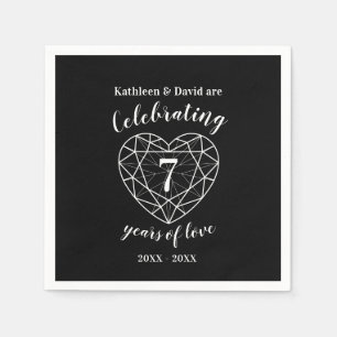 Servilleta De Papel Aniversario del ónice personalizado 7 años