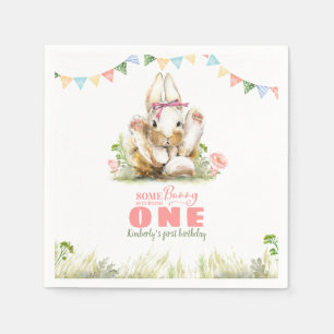 Servilleta De Papel Aniversario del Pequeño Conejo