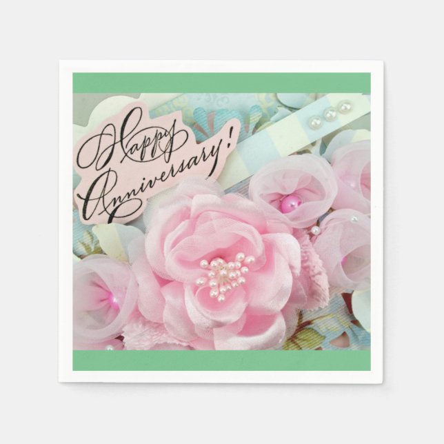 Servilleta De Papel Aniversario feliz (Anverso)