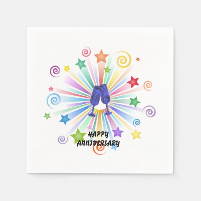 Servilleta De Papel Aniversario feliz (Anverso)