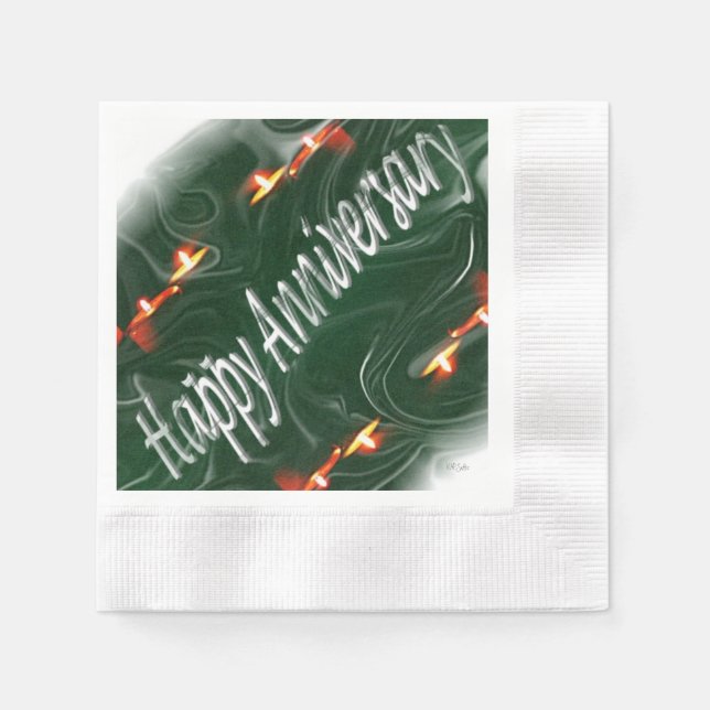 Servilleta De Papel Aniversario feliz (Anverso)
