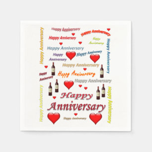 Servilleta De Papel Aniversario feliz de las toallas de papel