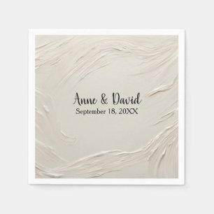 Servilleta De Papel Aniversario Resumen de textura de marfil