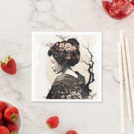 Servilleta De Papel Anmutige japanische Geisha - 