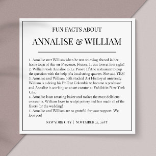 Servilleta De Papel Annalise Simple Black White Fun Facts Boda