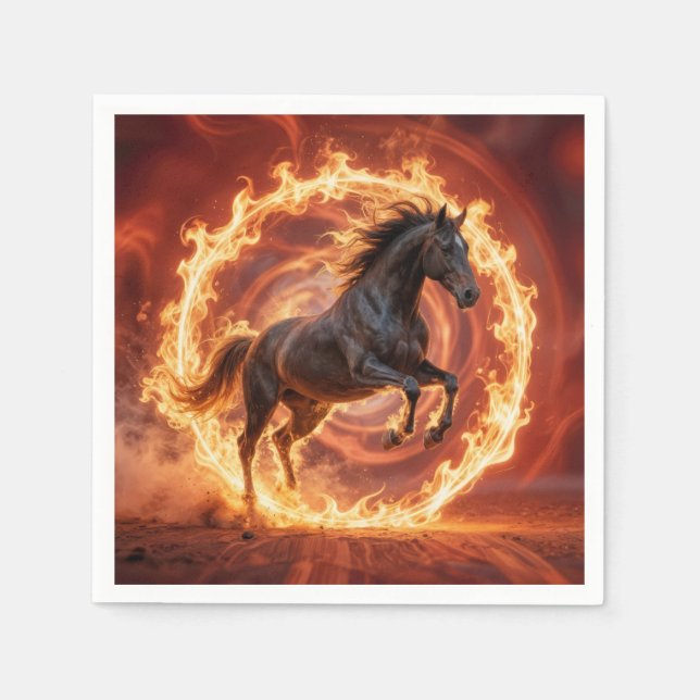 Servilleta De Papel Año Chino del Caballo de Fuego (Anverso)