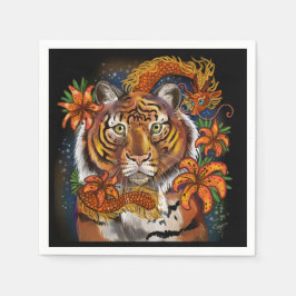 Servilleta De Papel Año chino del tigre