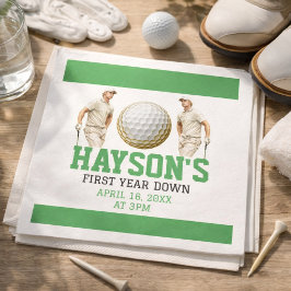 Servilleta De Papel ¡Año Cumplido, Golf a Tope! Cumpleaños 1