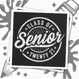 Servilleta De Papel Año de graduación Retro Vintage Clase de 2027