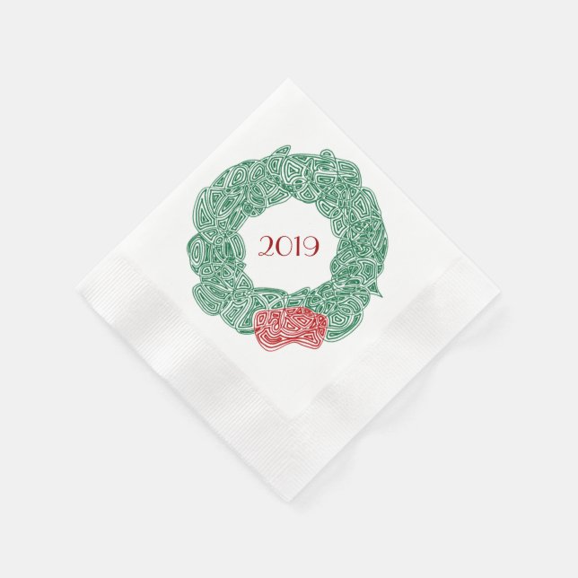 Servilleta De Papel Año de guerra de los Navidades modernos (Borde)