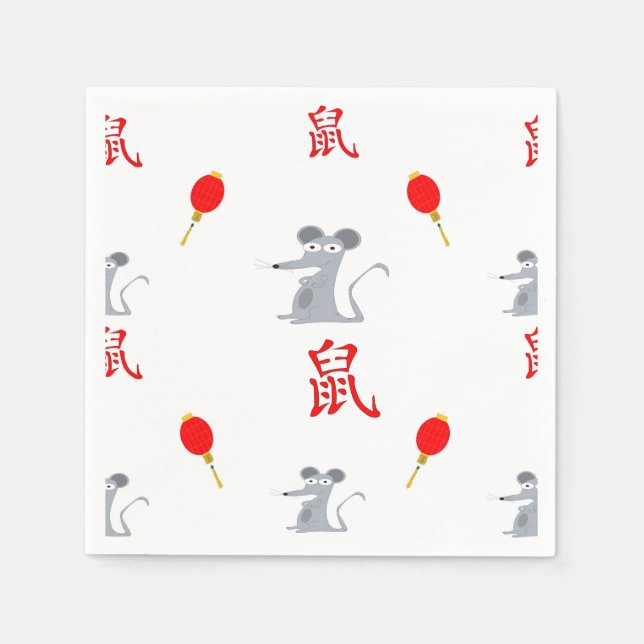 Servilleta De Papel Año de la Rata 2020 (Anverso)
