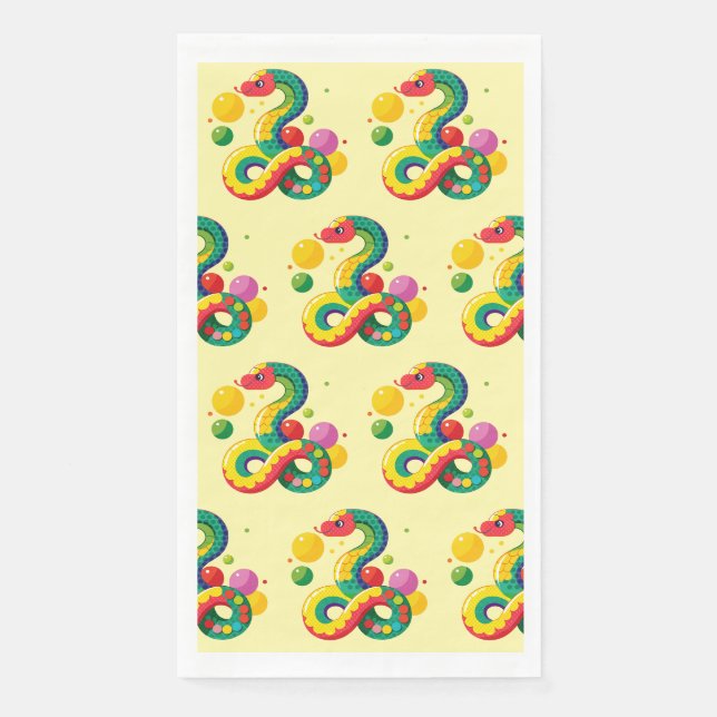 Servilleta De Papel Año de las serpientes 2025: abrazando la suerte y  (Anverso)