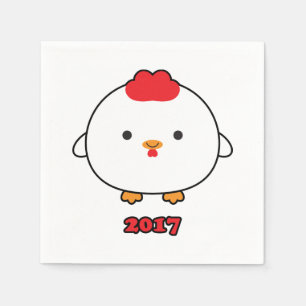 Servilleta De Papel Año de las servilletas de papel del gallo 2017