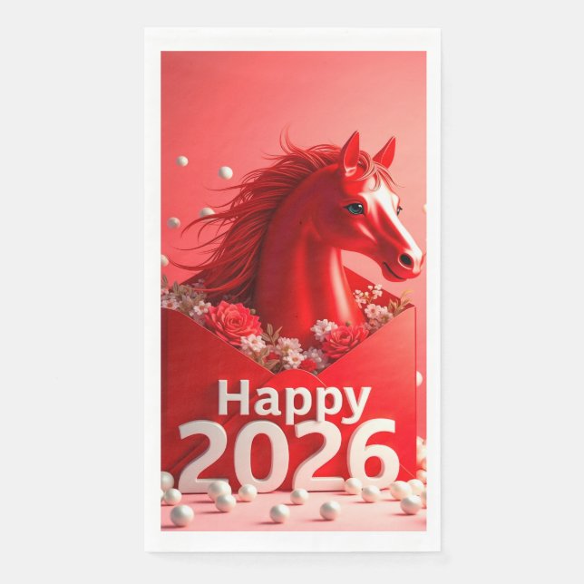 Servilleta De Papel Año del caballo 2026 (Anverso)