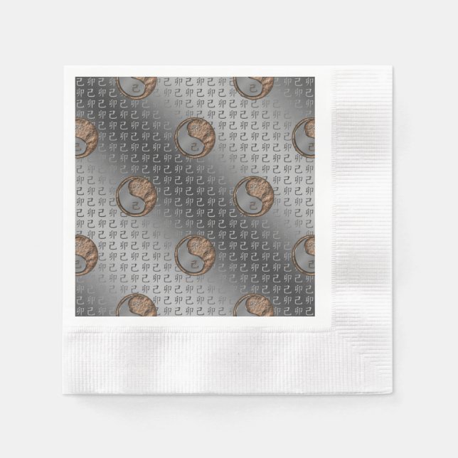 Servilleta De Papel Año del Conejo de la Tierra (Anverso)