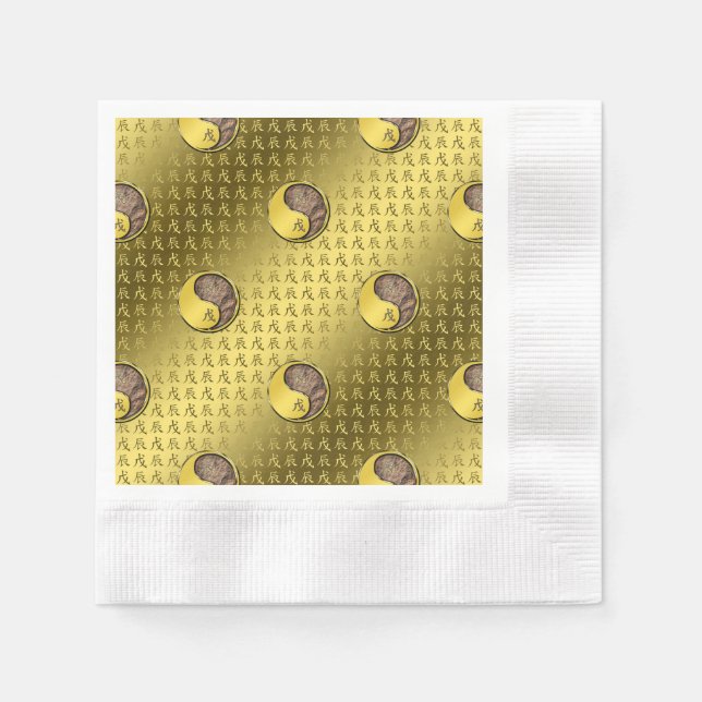 Servilleta De Papel Año del Dragón de la Tierra (Anverso)