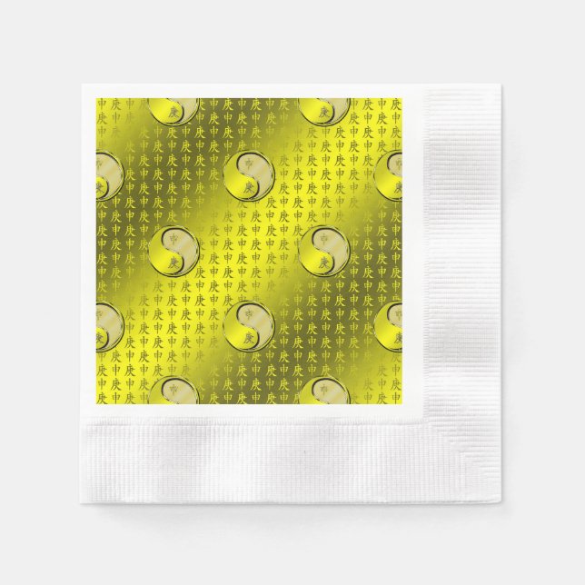 Servilleta De Papel Año del mono Metalizado (Anverso)