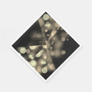 Servilleta De Papel año nuevo 2025 con burbujas doradas