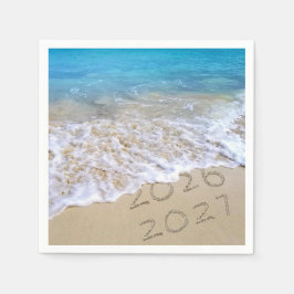 Servilleta De Papel Año Nuevo 2027 Arena de Playa