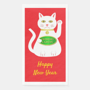 Servilleta De Papel Año Nuevo Chino Personalizado Gato Afortunado Orie