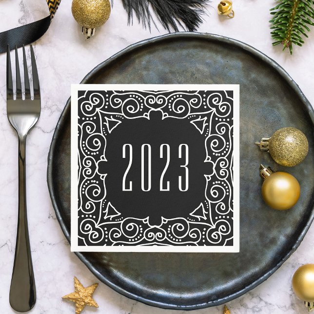 Servilleta De Papel Año Nuevo Deco | Fiesta de Nochevieja (Subido por el creador)