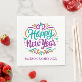 Servilleta De Papel Año Nuevo Personalizado