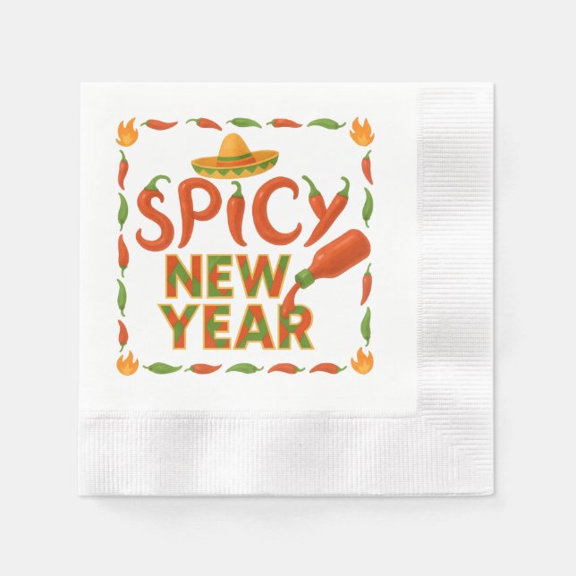 Servilleta De Papel Año Nuevo Picante (Anverso)