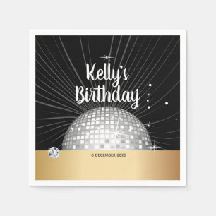 Servilleta De Papel Años 70, bola disco, servilletas de papel de cóc