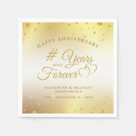 Servilleta De Papel AÑOS del Aniversario del Oro en las servilletas pa