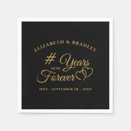 Servilleta De Papel Años del Corazón del Aniversario en adelante