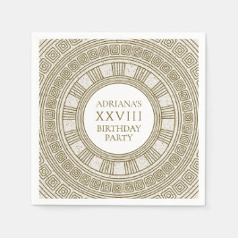 Servilleta De Papel Antigua fiesta de cumpleaños de Roma con elementos