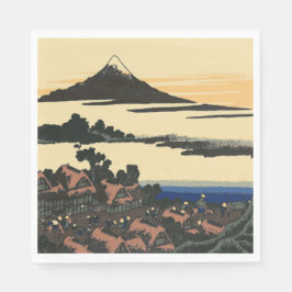Servilleta De Papel Antigua provincia de Kai | Dibujo de Katsushika Ho