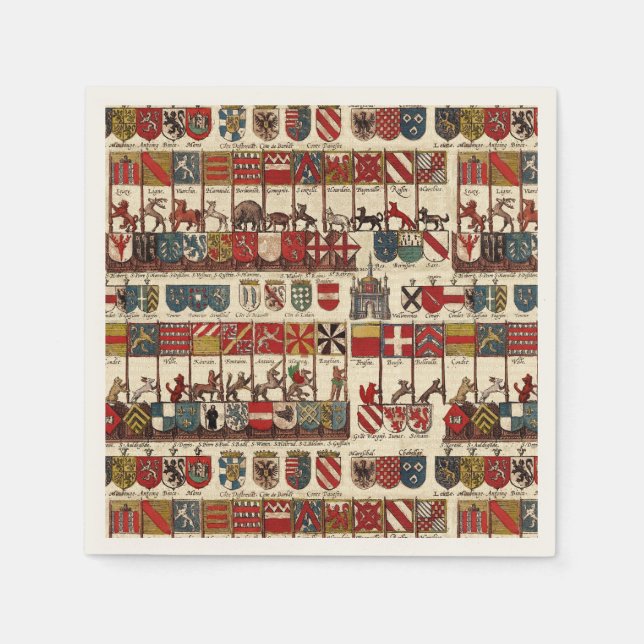 Servilleta De Papel Antiguo escudo de armas de Valonia (Anverso)