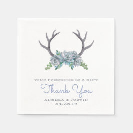 Servilleta De Papel Antillas acuáticas y boda campestre Echeveria