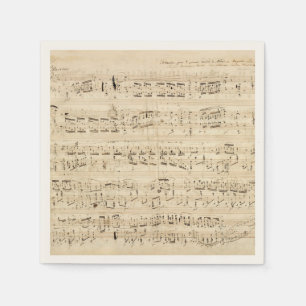 Servilleta De Papel Antique Sheet Music Chopin Manuscript