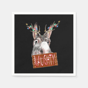 Servilleta De Papel Antlers enciende a Navidades graciosos de Rótulo t