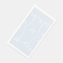 Antoinette Blue Elegant Emblem Filigree