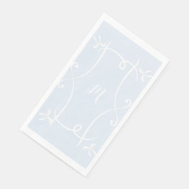 Servilleta De Papel Antoinette Blue Elegant Emblem Filigree