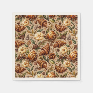 Servilleta De Papel Antojándose Croissants 