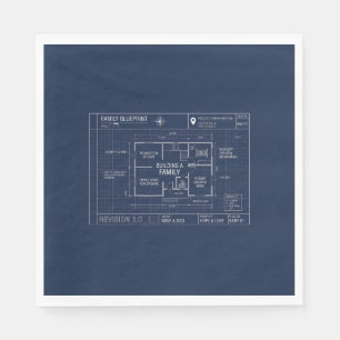 Servilleta De Papel Anuncio de bebé con plano de familia
