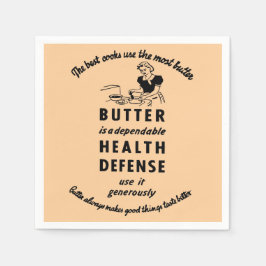 Servilleta De Papel Anuncio de mantequilla de época de 1941