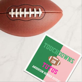 Servilleta De Papel Anuncios de género Touchdowns o Tutus