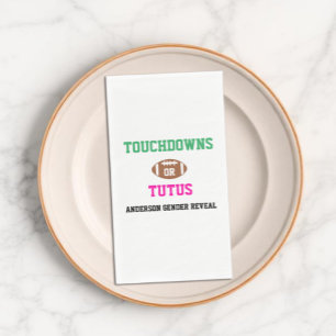 Servilleta De Papel Anuncios de género Touchdowns o Tutus