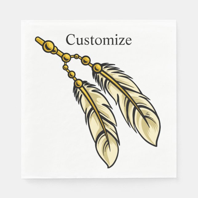 Servilleta De Papel Apache Feathers Thunder_Cove (Anverso)