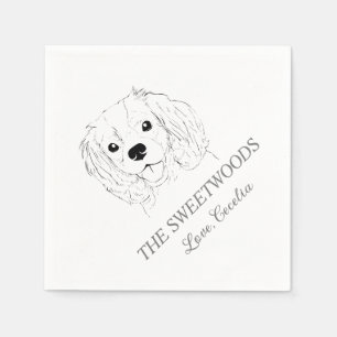 Servilleta De Papel Apellido Cocker Spaniel Boda Napkins