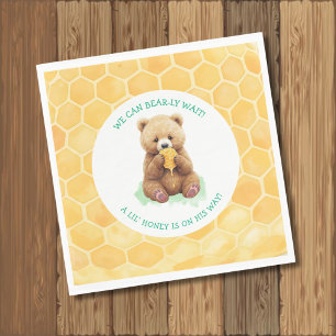 Servilleta De Papel ¡Apenas Podemos Esperar! Cumpleaños de Oso y Bebé