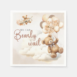 Servilleta De Papel Apenas Podemos Esperar Cumpleaños del Bebe Cub Bro